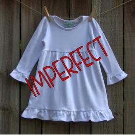 IMPERFECT Blank Long Sleeve Empire Waist Ruffle Dress
